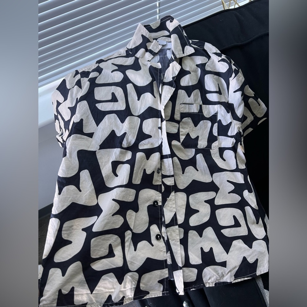 MSGM stylish outfit button down & pant bundle***